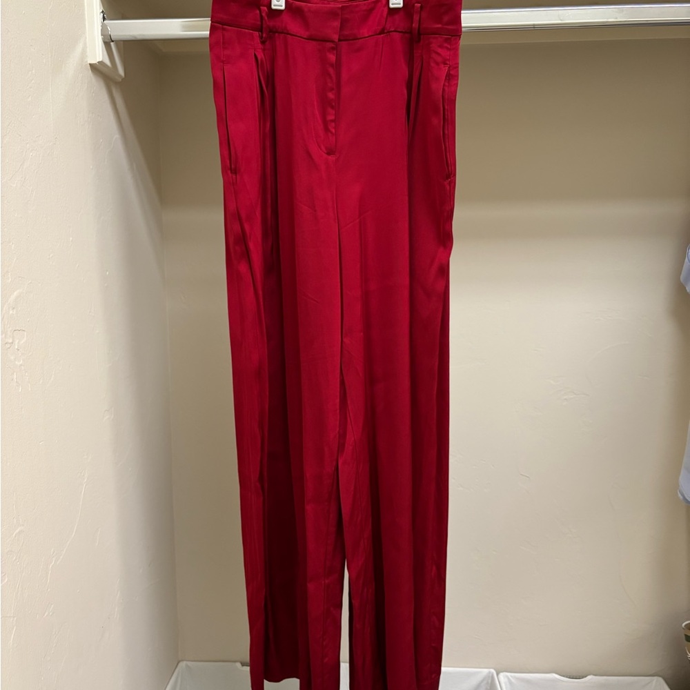 Ann Taylor Satin Red Pants